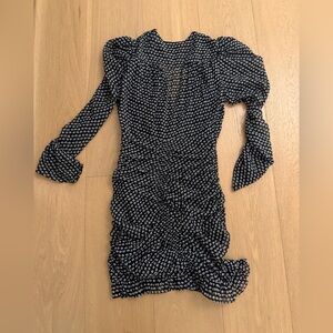 Zara Black and White Patterned mini dress size xs